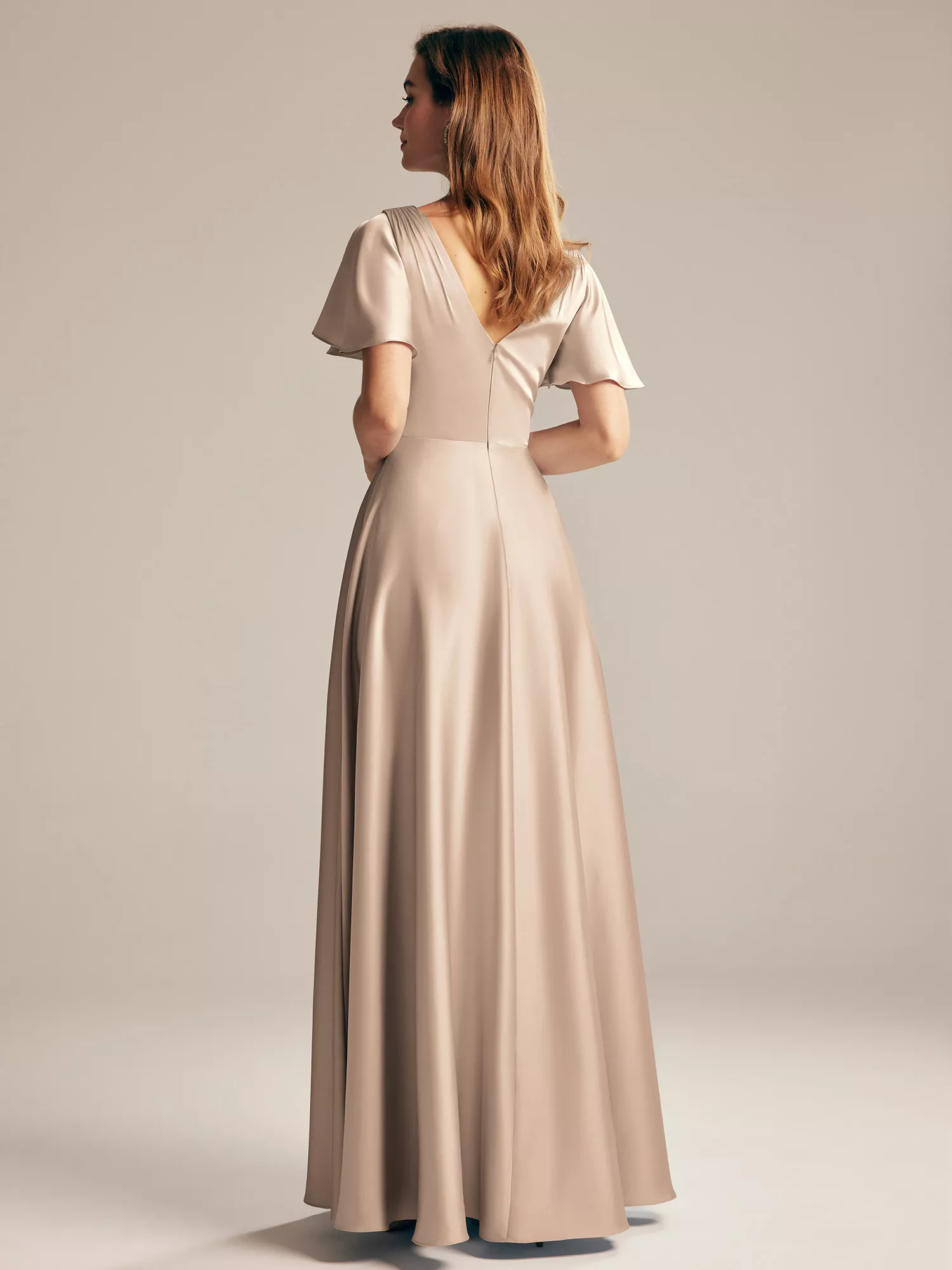 AW Furst Taupe  Bridesmaid Dresses